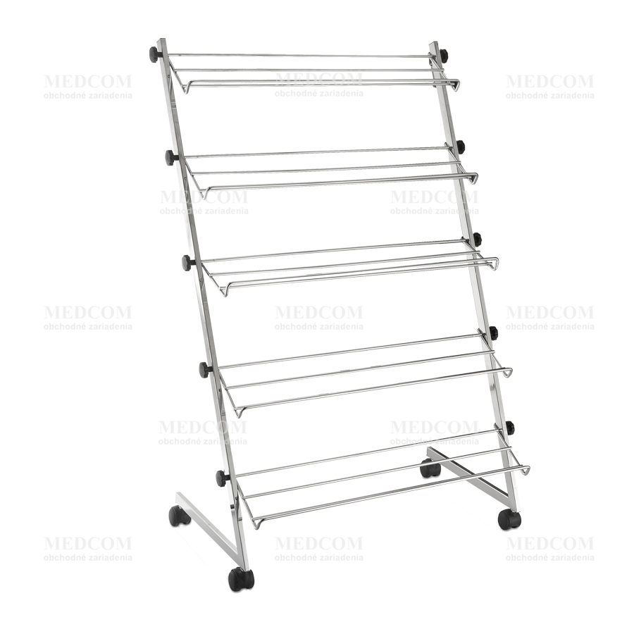 Shoe stands  - Shoe stand, square tube, chromium plated